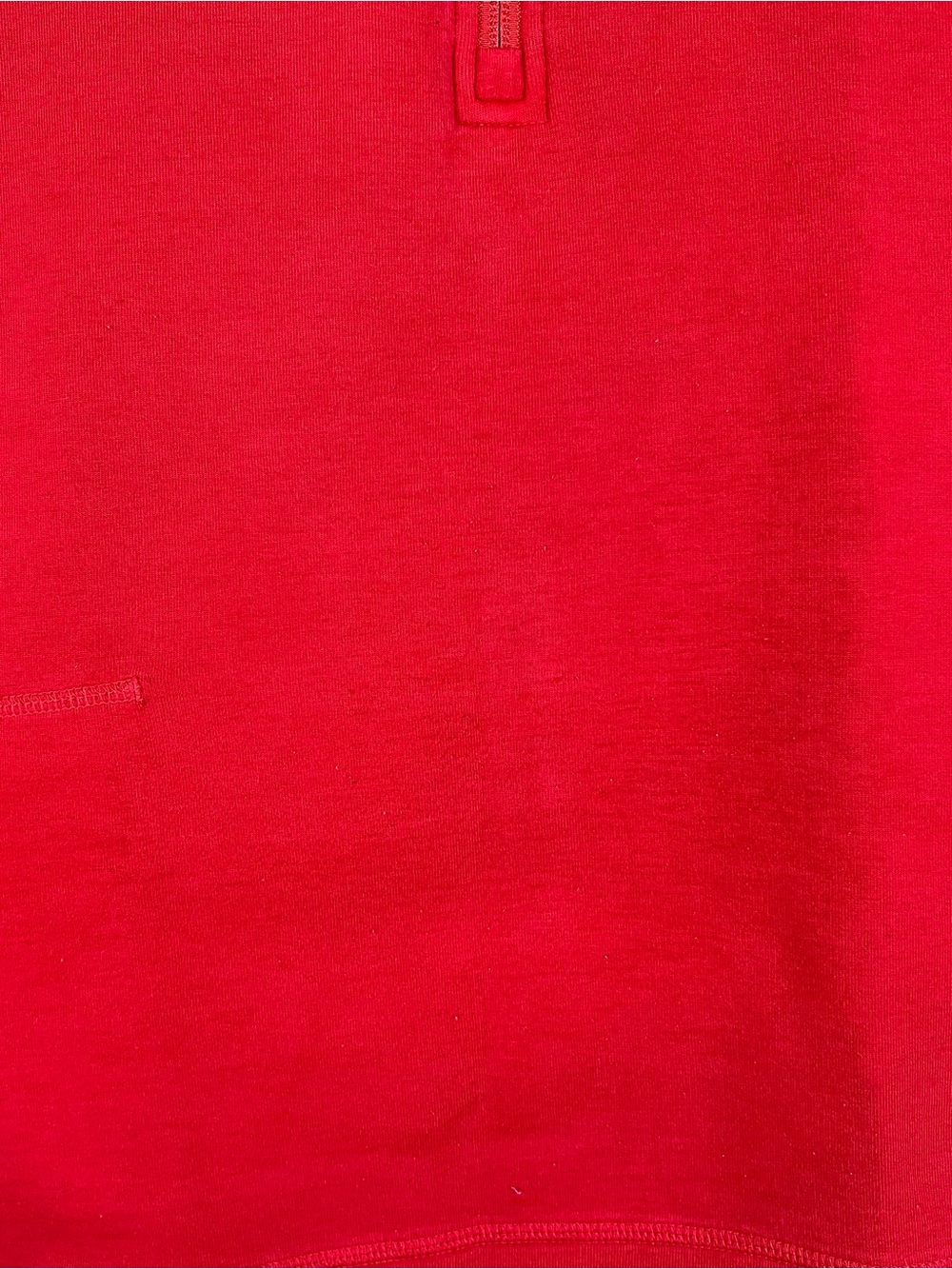 Apple Sweatshirt Womens Small Red Quarter Zip Pullover Raglan Embroidered Logo - Picture 9 of 10